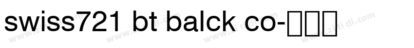 swiss721 bt balck co字体转换
